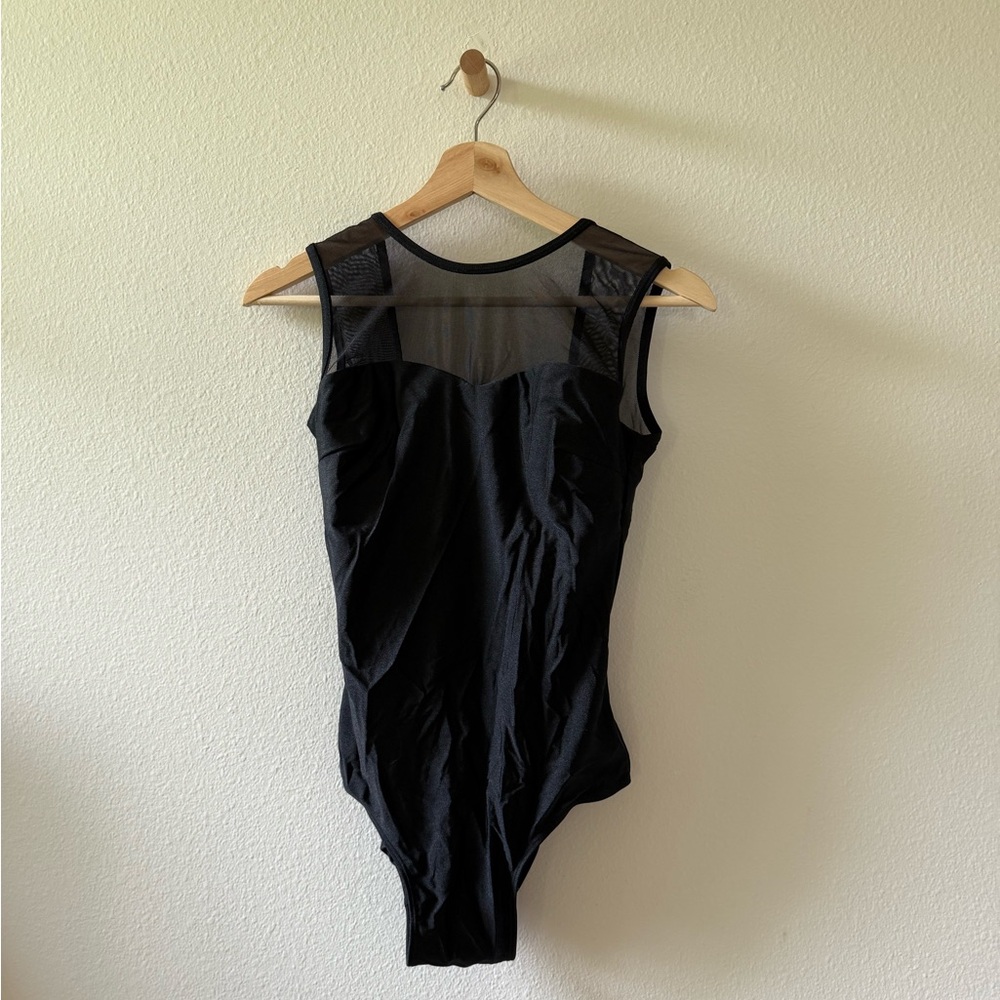 Albion Fit “The Maria” Black Sheer Bathing Suit